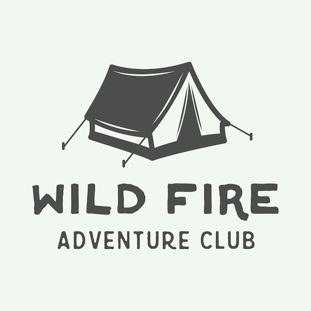 Vector camping outdoor and adventure logo