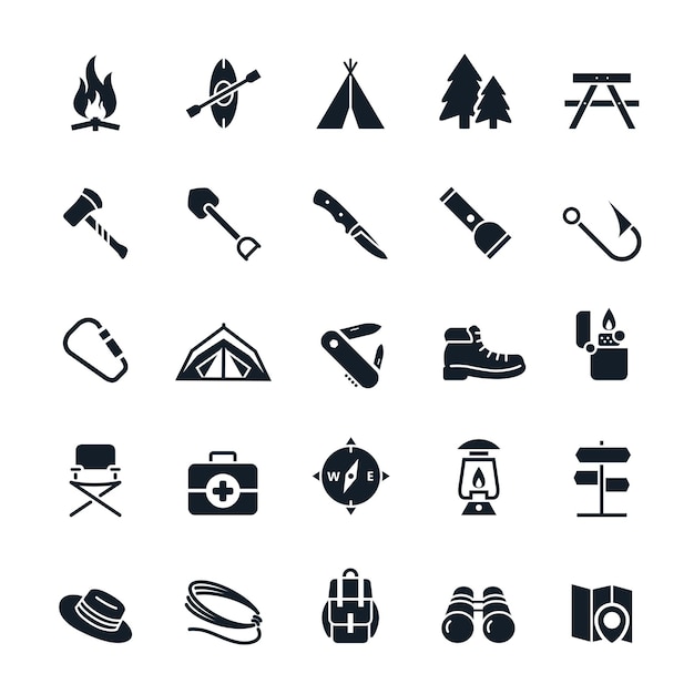 Camping and outdoor icon