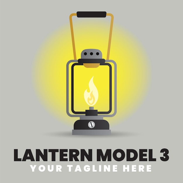 Camping outdoor lantern EPS vector