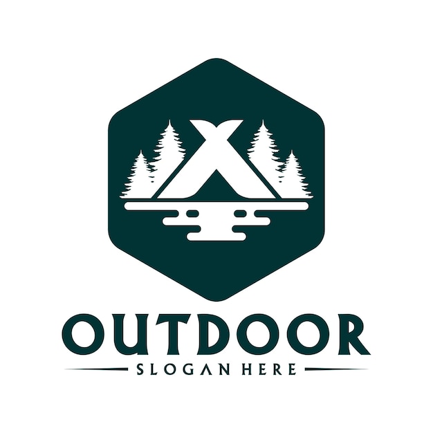 Camping Outdoor logo vector ontwerpsjabloon Creatieve Camping logo concepten