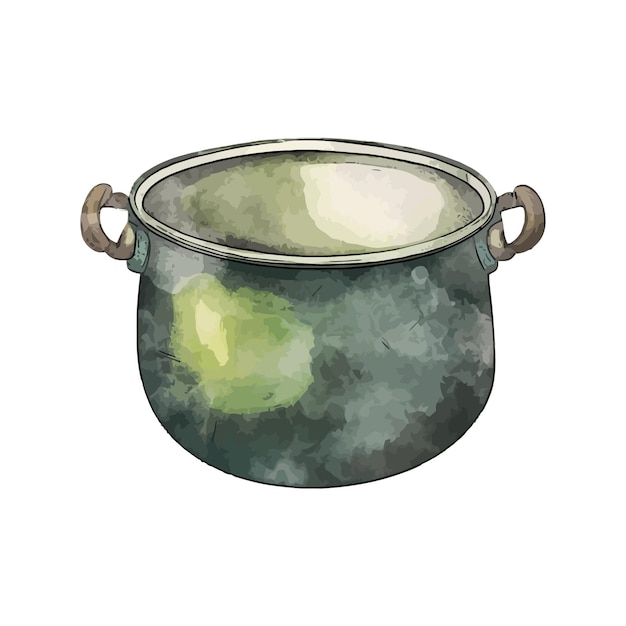 Vector camping pot ronde aquarel vector illustratie