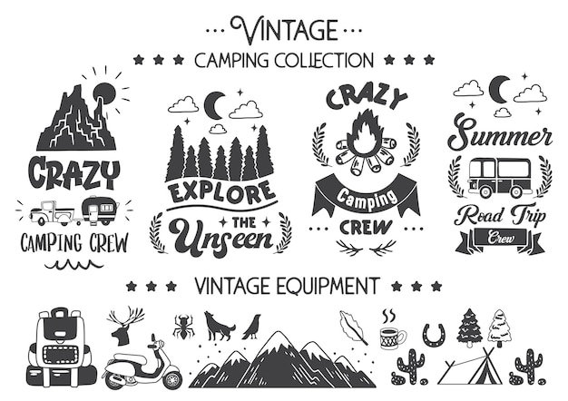 Camping quote illustration vector for banner, poster, flyer