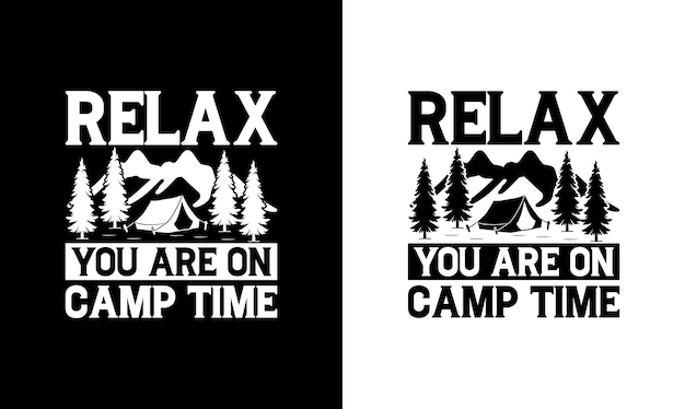 Camping quote t-shirt design, tipografia