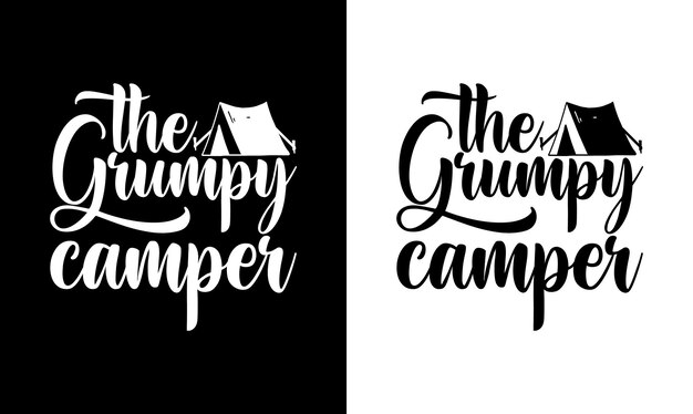 Camping quote t-shirt design, tipografia