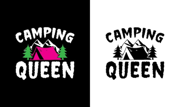 Camping quote t-shirt design, tipografia