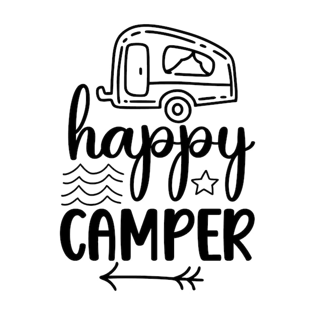 Vector camping quotes summer lettering text camping hiking adventure letterings quotes