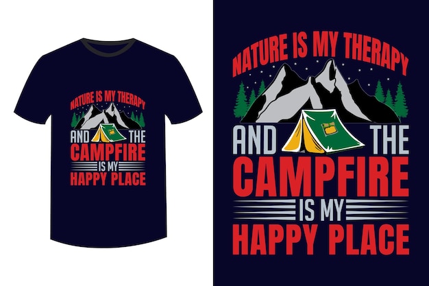 Vector camping shirt design