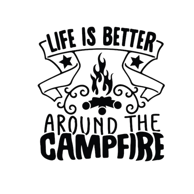 Vector camping svg avontuur svg ontwerp