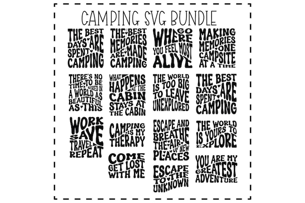 Camping svg bundel