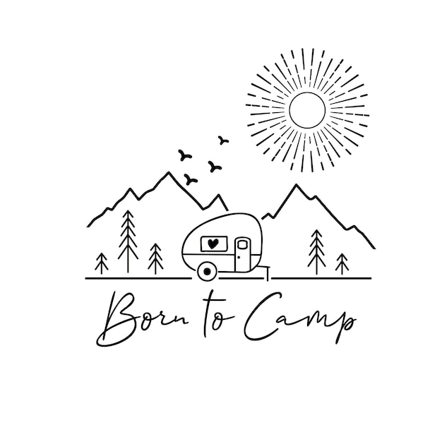 Vector camping svg design