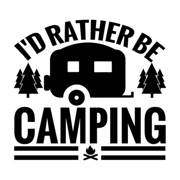 Vector camping svg-ontwerp