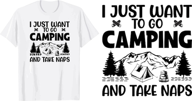 camping svg t-shirt ontwerp