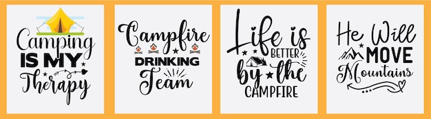 camping svg t-shirt ontwerp