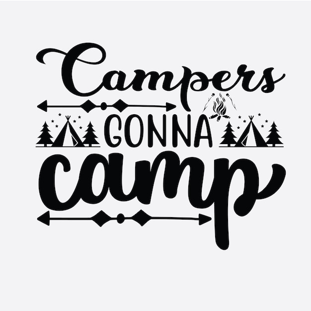 Vector camping svg t-shirt ontwerp