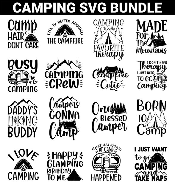 Vector camping svg