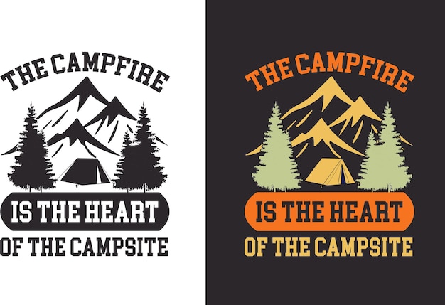 キャンプTシャツデザインバンドル キャンプ愛好家のためのTシャツデザイン