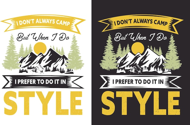 Camping T Shirt Design Bundle Tshirt Design For Camping Lover