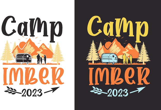 Camping T Shirt Design Bundle Tshirt Design For Camping Lover