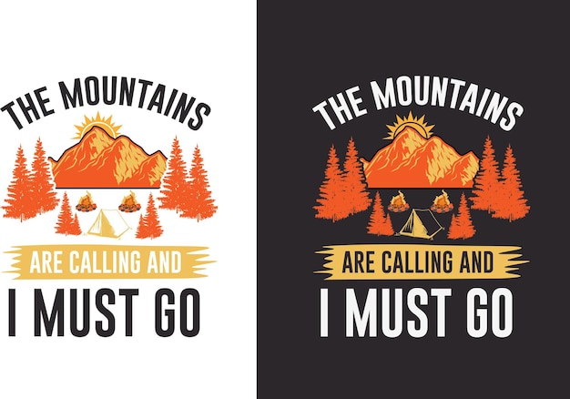 Vector camping t shirt design bundle tshirt design for camping lover