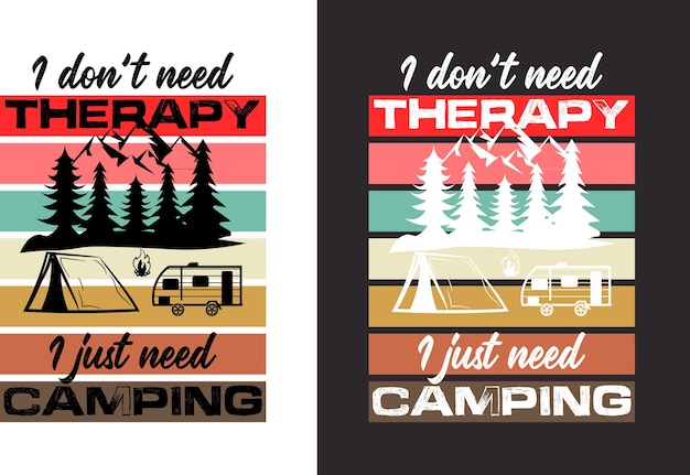 キャンプTシャツデザインバンドル キャンプ愛好家のためのTシャツデザイン