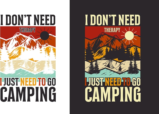 Camping T Shirt Design Bundle Tshirt Design For Camping Lover