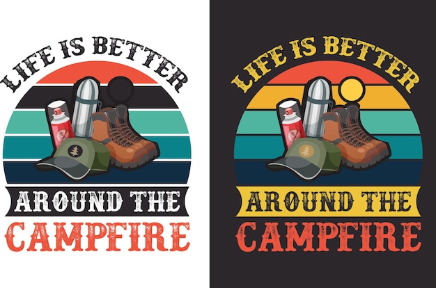 벡터 캠핑 애호가를위한 캠핑 t 셔츠 디자인 번들 tshirt 디자인