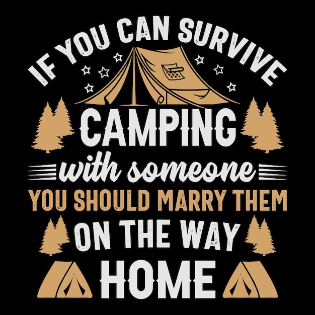 Camping t-shirt design, camping lover, graphic vector element