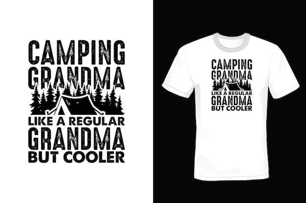 Vettore camping t shirt design tipografia vintage