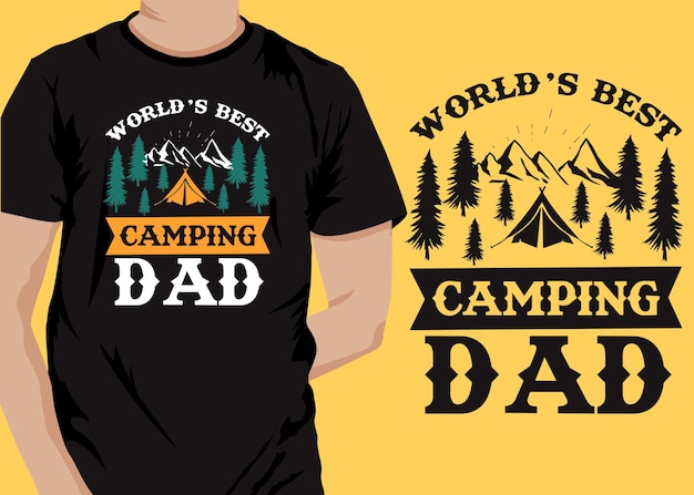 Vector camping t shirt design vector