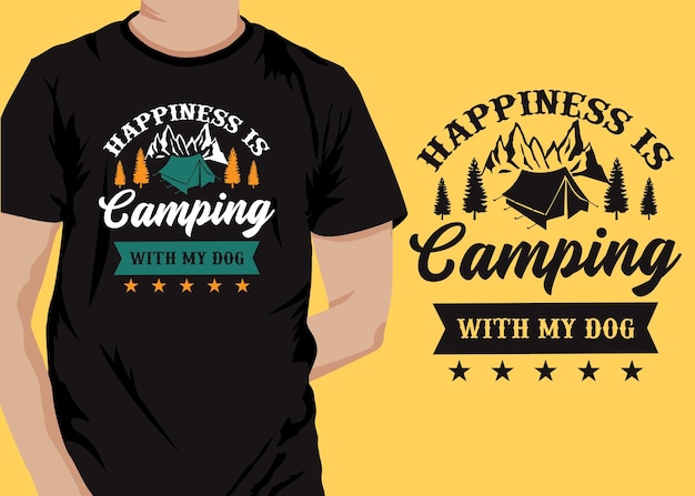 Vector camping t shirt design vector