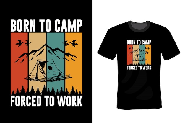 Camping T shirt design vintage typography