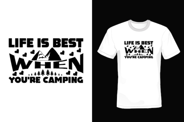 Camping t shirt design vintage typography