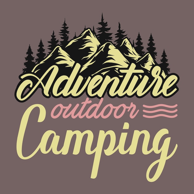 Camping T Shirt Design