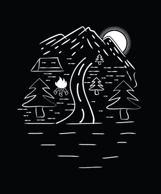 Camping T-shirt Design