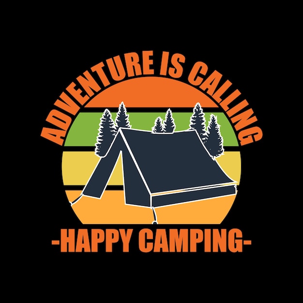 Camping T-shirt design