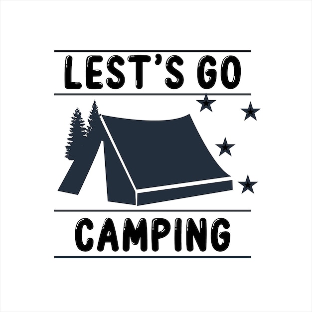 Camping t-shirt design