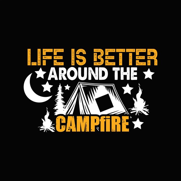 Camping t-shirt design