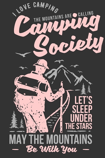 Camping T Shirt Design