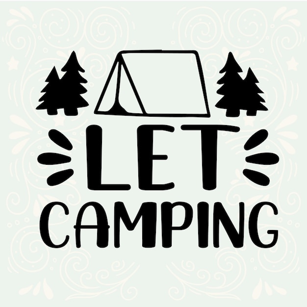 Camping t shirt design