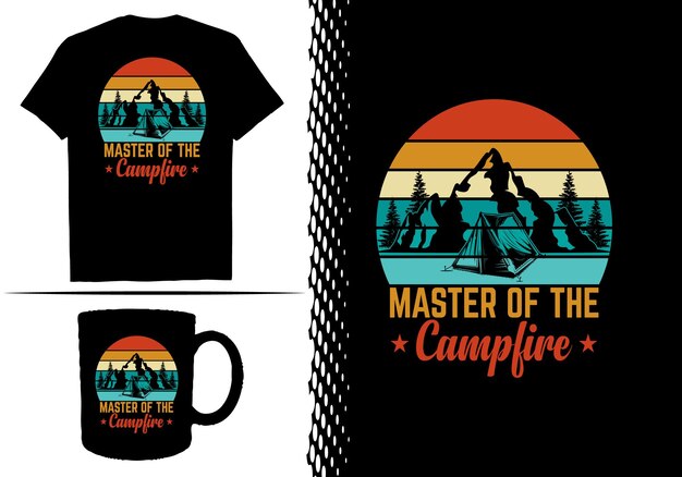 Vector camping t-shirt ontwerp. kamp gezegden en citaten. t-shirt vector sjabloon