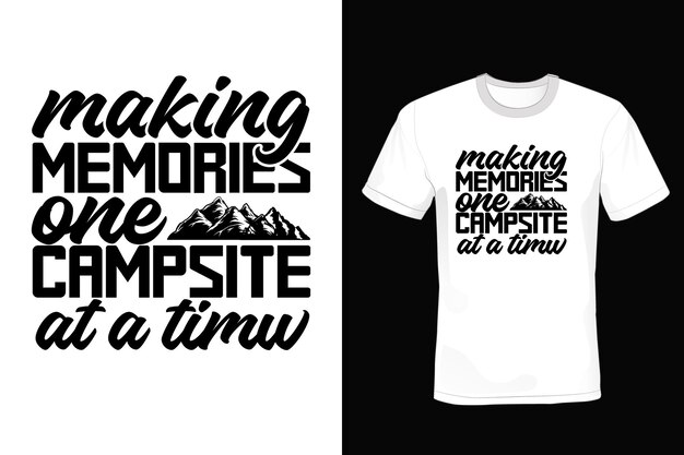 Camping T-shirt ontwerp typografie vintage