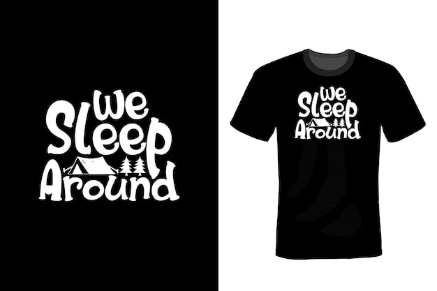 Camping T-shirt ontwerp typografie vintage