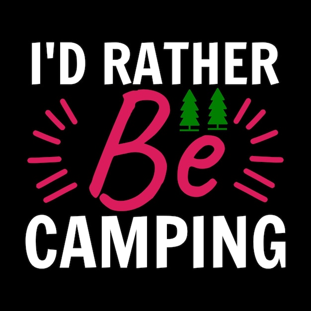 Camping t-shirt ontwerp vector bestand