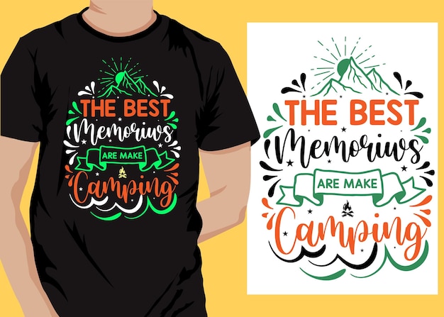 Camping t-shirt ontwerp vector