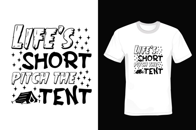 Camping T-shirt ontwerp vintage typografie