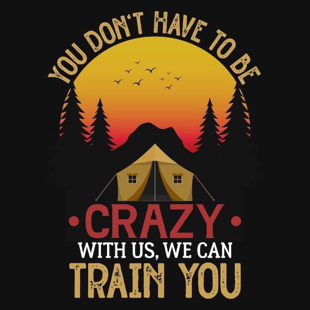 Camping T-shirt Ontwerp