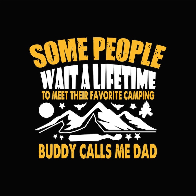 Camping t-shirt ontwerp