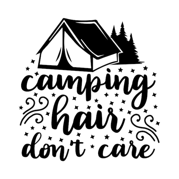 Vector camping t-shirt ontwerp