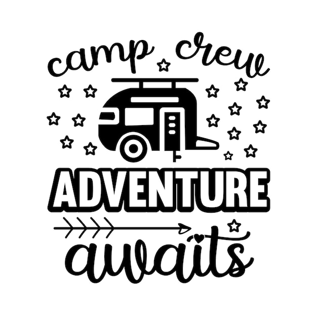 Camping t-shirt ontwerp