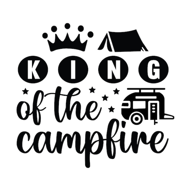 Camping t-shirt ontwerp